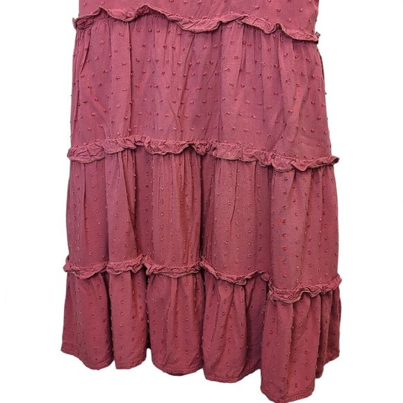 SHEIN Dot Frill Trim Cami Mauve Lined Mini Dress S (4) - Picture 7 of 13